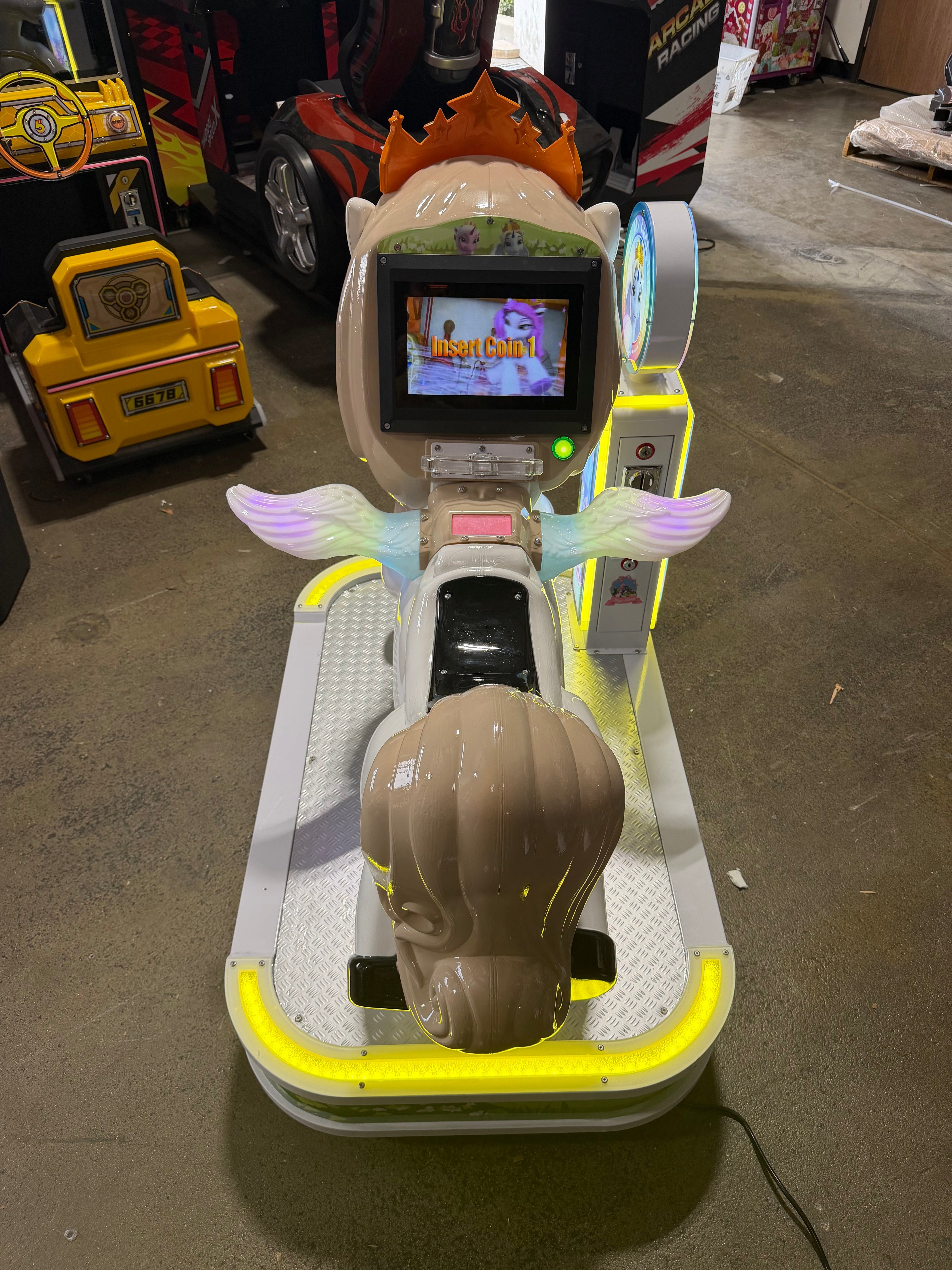 Unicorn Rocker™ Kid-Friendly Movie Screen w/ Neon Lights
