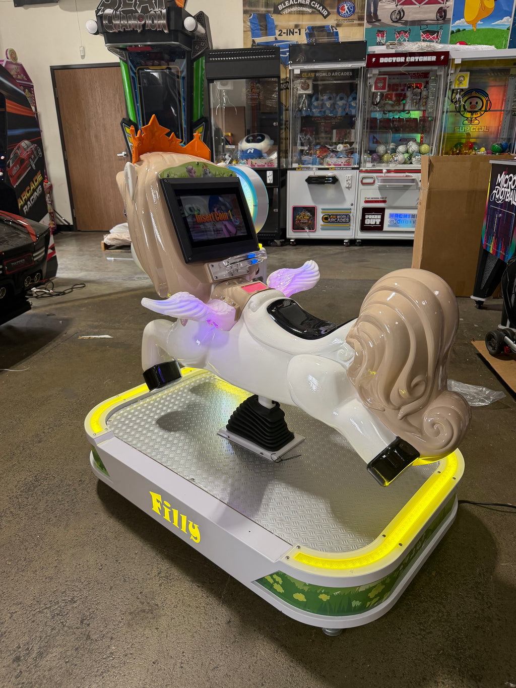 Unicorn Rocker™ Kid-Friendly Movie Screen w/ Neon Lights