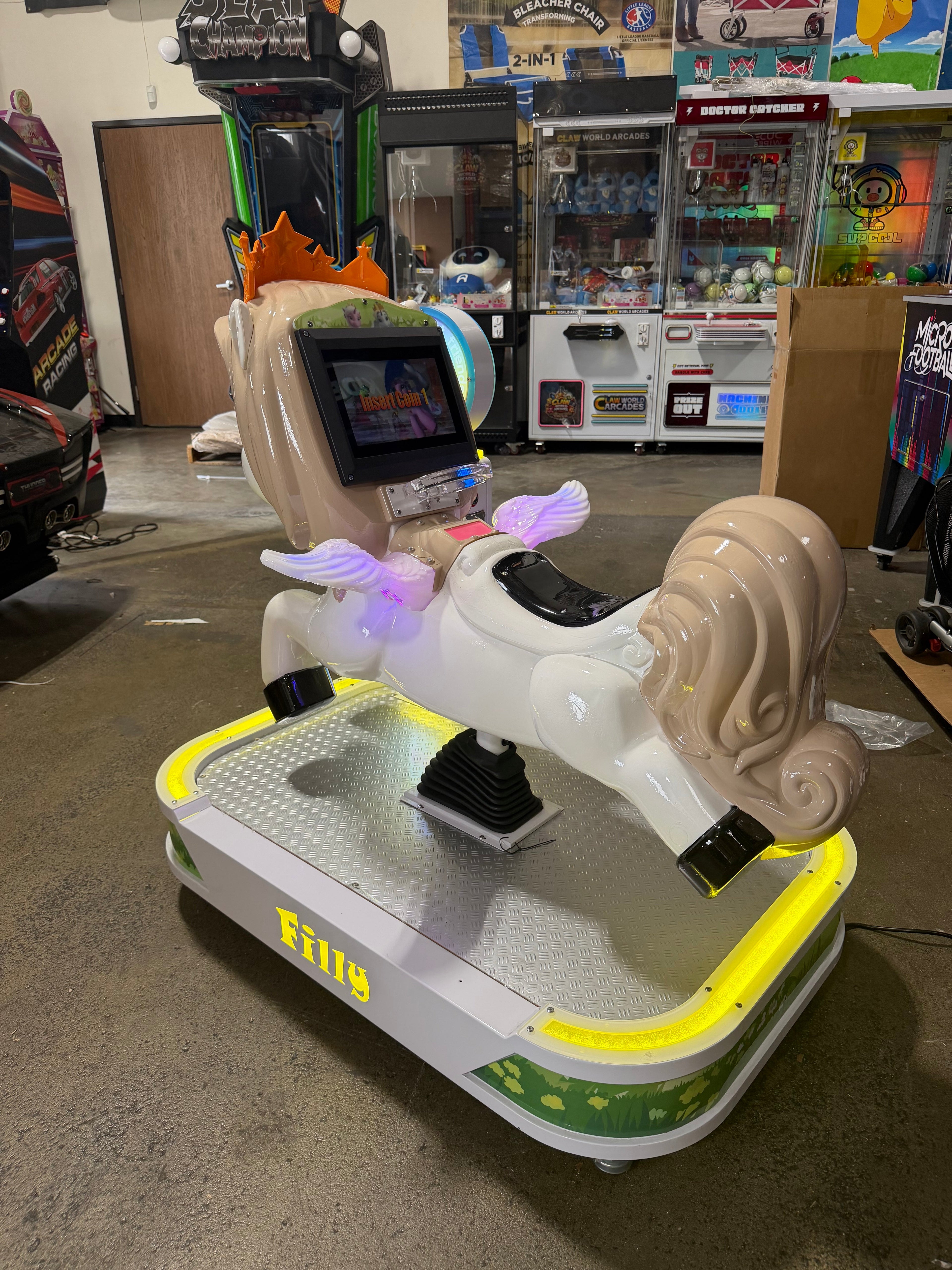 Unicorn Rocker™ Kid-Friendly Movie Screen w/ Neon Lights