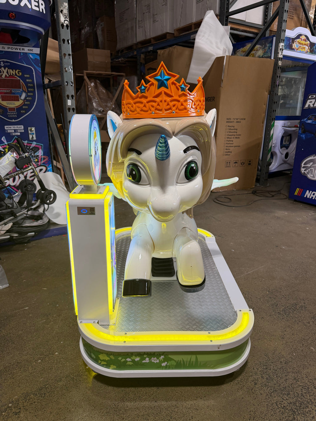 Unicorn Rocker™ Kid-Friendly Movie Screen w/ Neon Lights