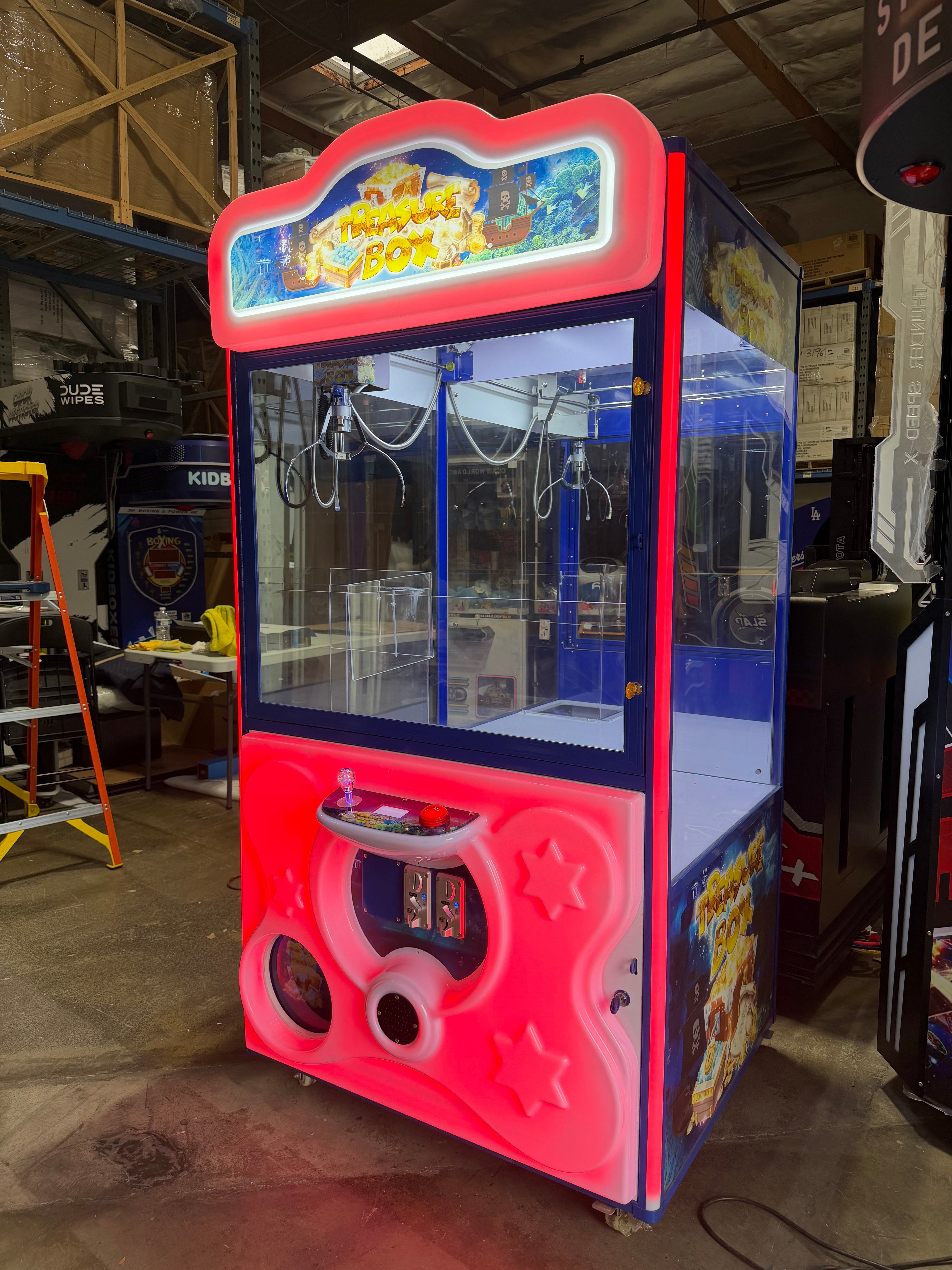 Treasure Box™ 41" Claw Machine w/ LED Cabinet Lights in all RGB Colors USED